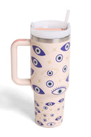 TUM839 Evil Eye 40 Oz Tumbler With Handle - MiMi Wholesale