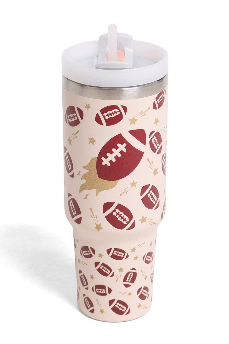 TUM840 Football 40 Oz Tumbler With Handle - MiMi Wholesale