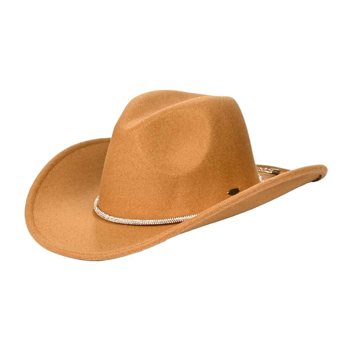 VCC0067 Reno Felt Rhinestone Cowboy Hat - MiMi Wholesale