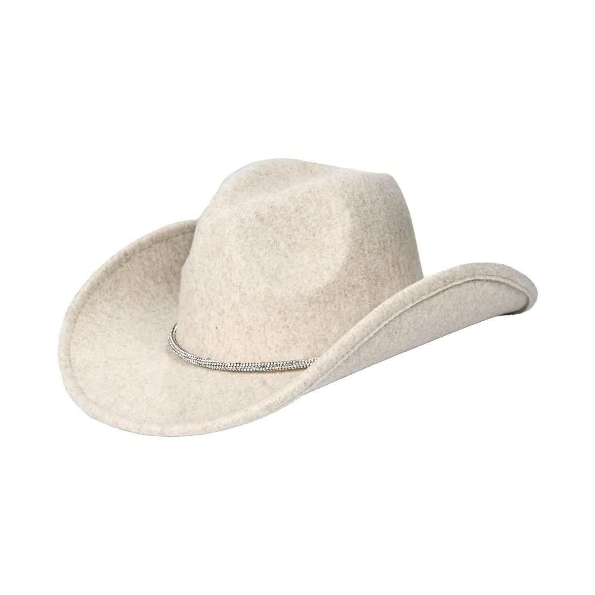 VCC0067 Reno Felt Rhinestone Cowboy Hat - MiMi Wholesale