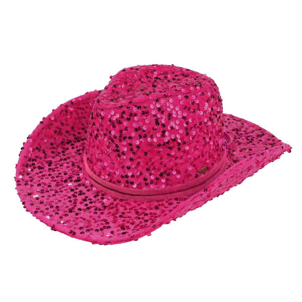 VCC0071 Jasmine Sequin Cowboy Hat - MiMi Wholesale