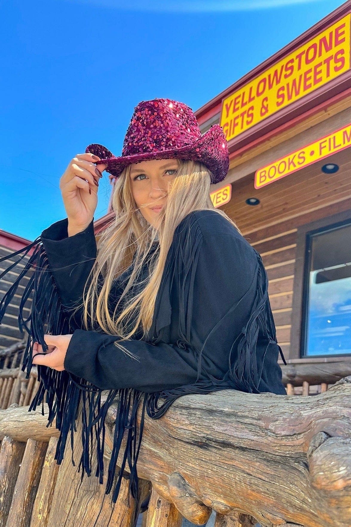 VCC0071 Jasmine Sequin Cowboy Hat - MiMi Wholesale