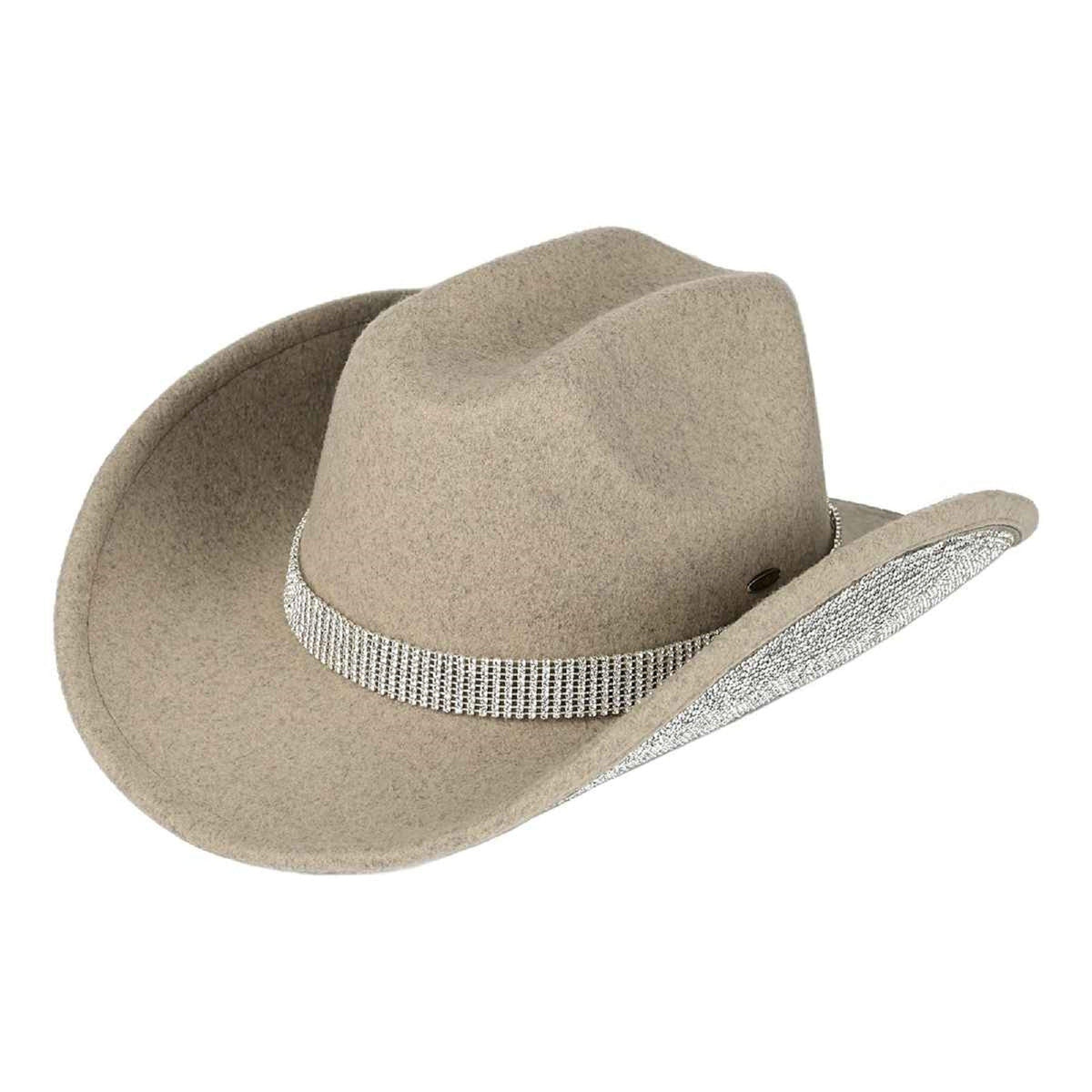 VCC0073 Betty Cowboy Hat With Rhinestones - MiMi Wholesale