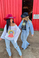 VCC0075 Maggie Cowboy Hat With Glitter Band - MiMi Wholesale