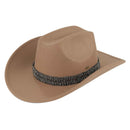 VCC0075 Maggie Cowboy Hat With Glitter Band - MiMi Wholesale