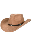 VCE0061 Felicia Felt Cowboy Hat With Aztec Bead Trim - MiMi Wholesale