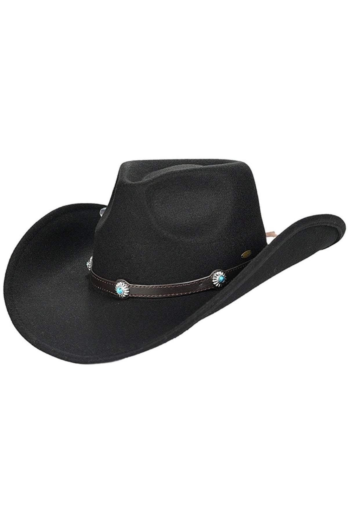 VCE0061 Felicia Felt Cowboy Hat With Aztec Bead Trim - MiMi Wholesale