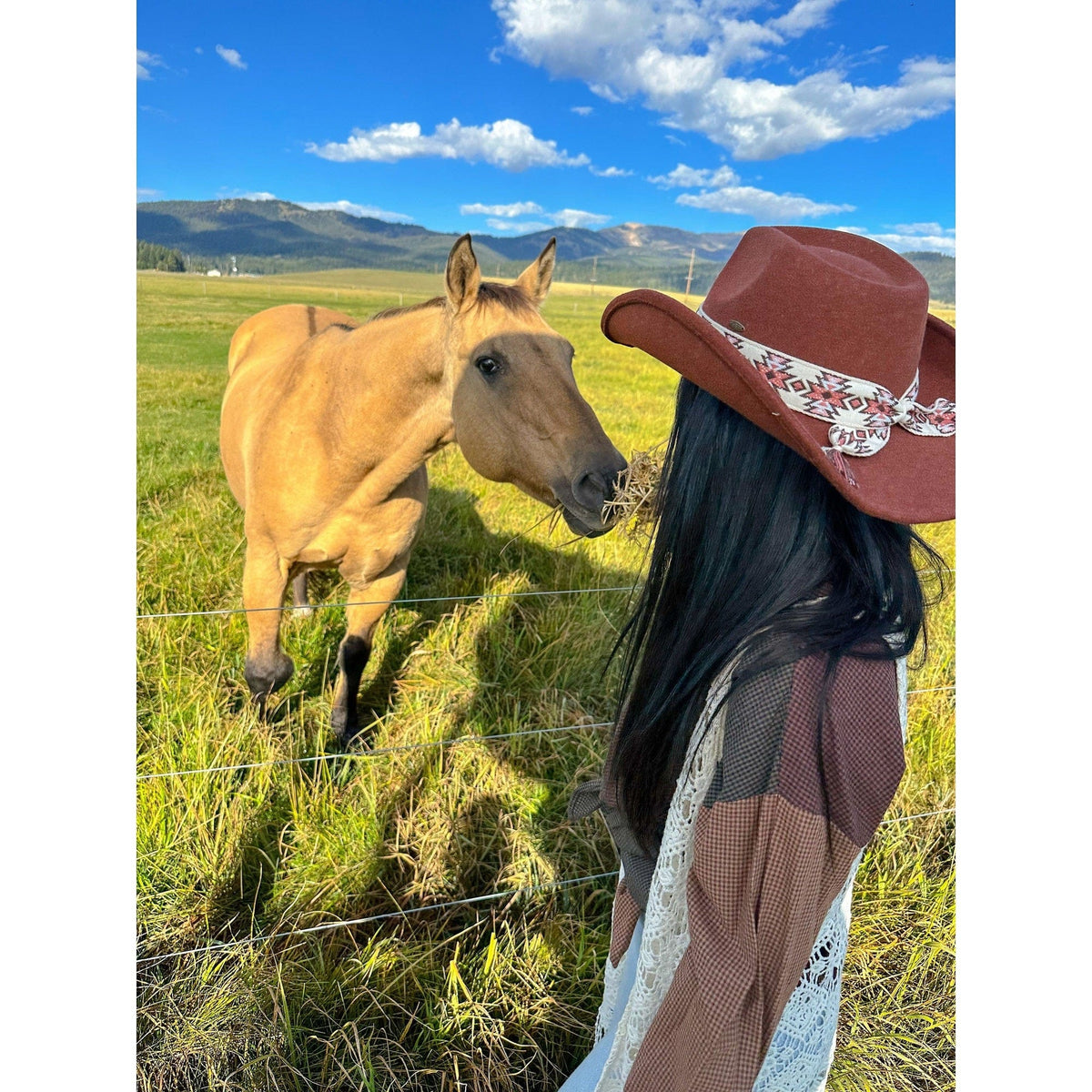 VCE0063 Fernanda Southwest Pattern Cowboy Hat - MiMi Wholesale
