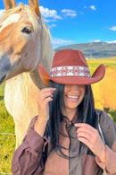 VCE0063 Fernanda Southwest Pattern Cowboy Hat - MiMi Wholesale