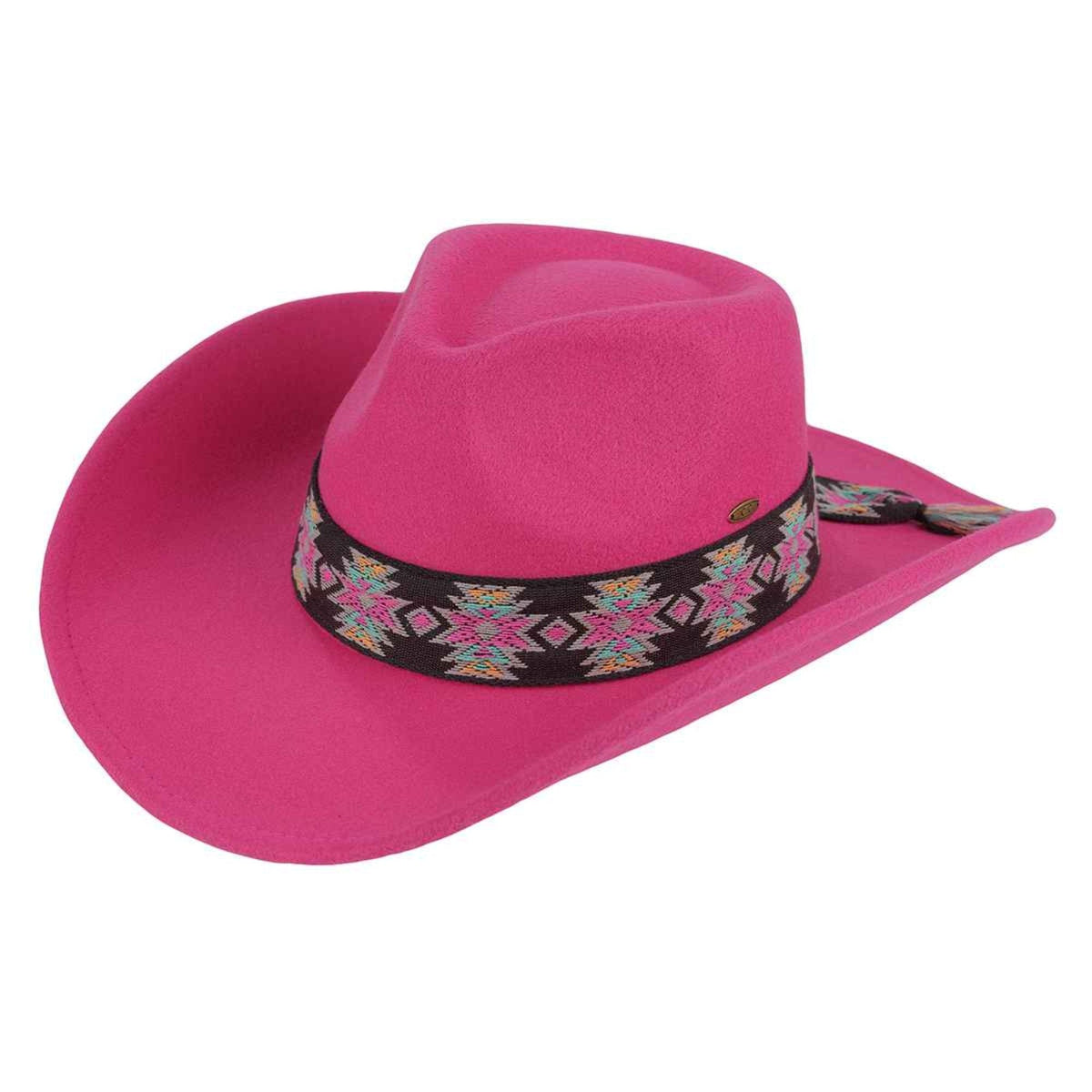 VCE0063 Fernanda Southwest Pattern Cowboy Hat - MiMi Wholesale