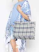 WBT210203 Jacky Big Plaid Tote - MiMi Wholesale