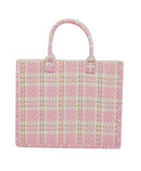WBT210203 Jacky Big Plaid Tote - MiMi Wholesale