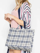 WBT210203 Jacky Big Plaid Tote - MiMi Wholesale