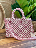 WBT210204 Geometric Print Mini Tote/Crossbody - MiMi Wholesale