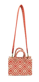 WBT210204 Geometric Print Mini Tote/Crossbody - MiMi Wholesale
