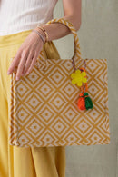 WBT210205 Charlotte Geometric Fabric Tote - MiMi Wholesale
