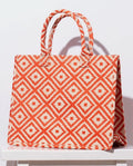 WBT210205 Charlotte Geometric Fabric Tote - MiMi Wholesale