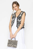 WBT210206 Leopard Print Mini Tote/Crossbody Bag - MiMi Wholesale