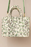 WBT210212 Tweed Mini Satchel/Crossbody Bag - MiMi Wholesale