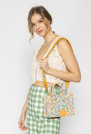WBT210212 Tweed Mini Satchel/Crossbody Bag - MiMi Wholesale