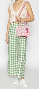 WBT210213 Tweed Mini Satchel/Crossbody Bag - MiMi Wholesale