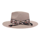 WF10 Gianna Felt Panama Hat With Aztec Band - MiMi Wholesale
