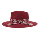 WF10 Gianna Felt Panama Hat With Aztec Band - MiMi Wholesale