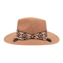 WF10 Gianna Felt Panama Hat With Aztec Band - MiMi Wholesale
