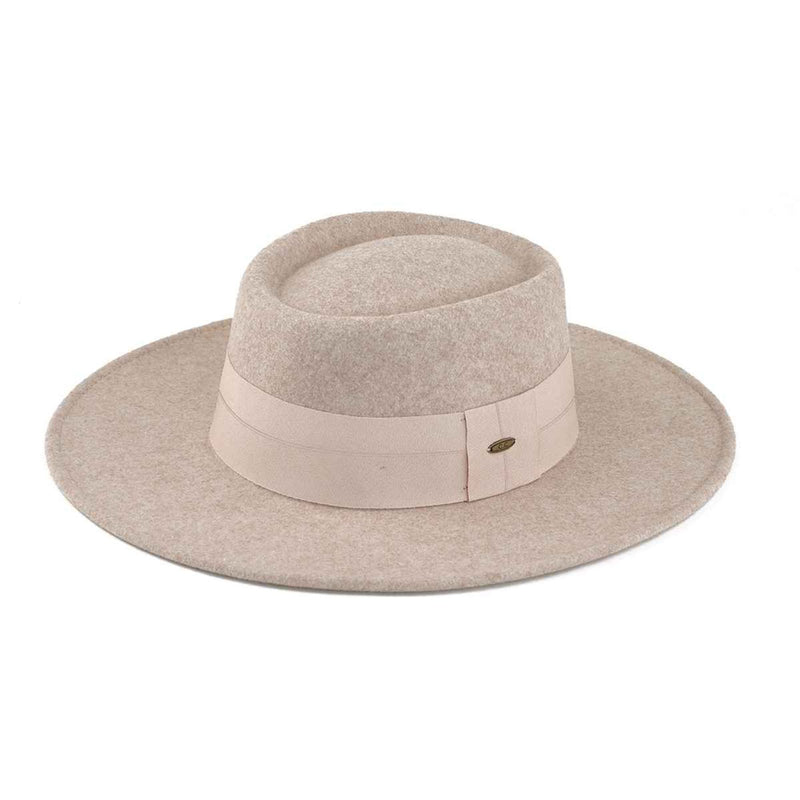 WF9 Stella Felt Panama Hat With Wide Band - MiMi Wholesale