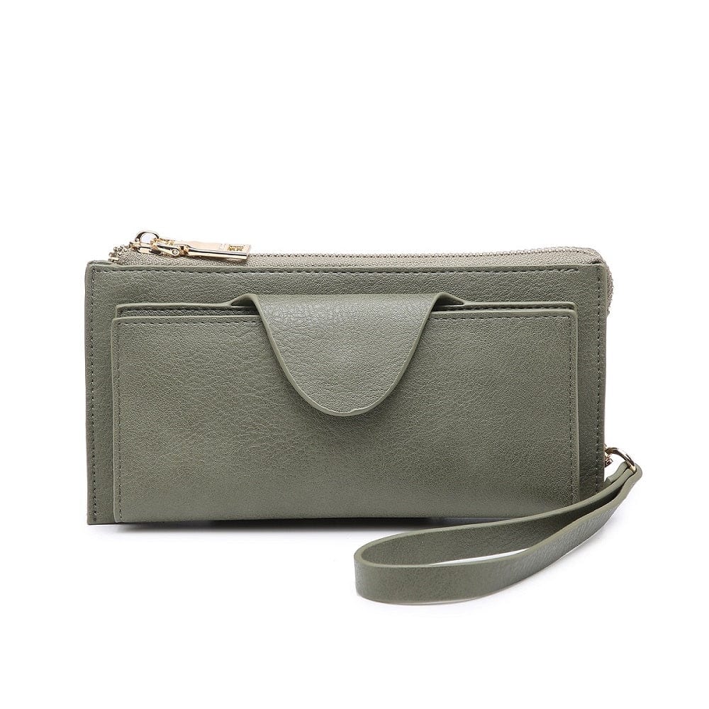 WL0004RF RFID Wallet w/ Snap Closure and Zip Change Pocket - MiMi Wholesale