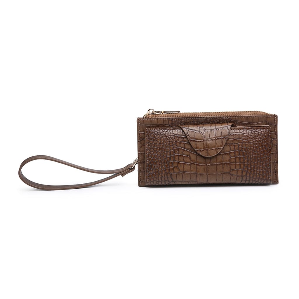 WL0004RFSC RFID Croc Wallet w/ Snap and Zip Closure - MiMi Wholesale