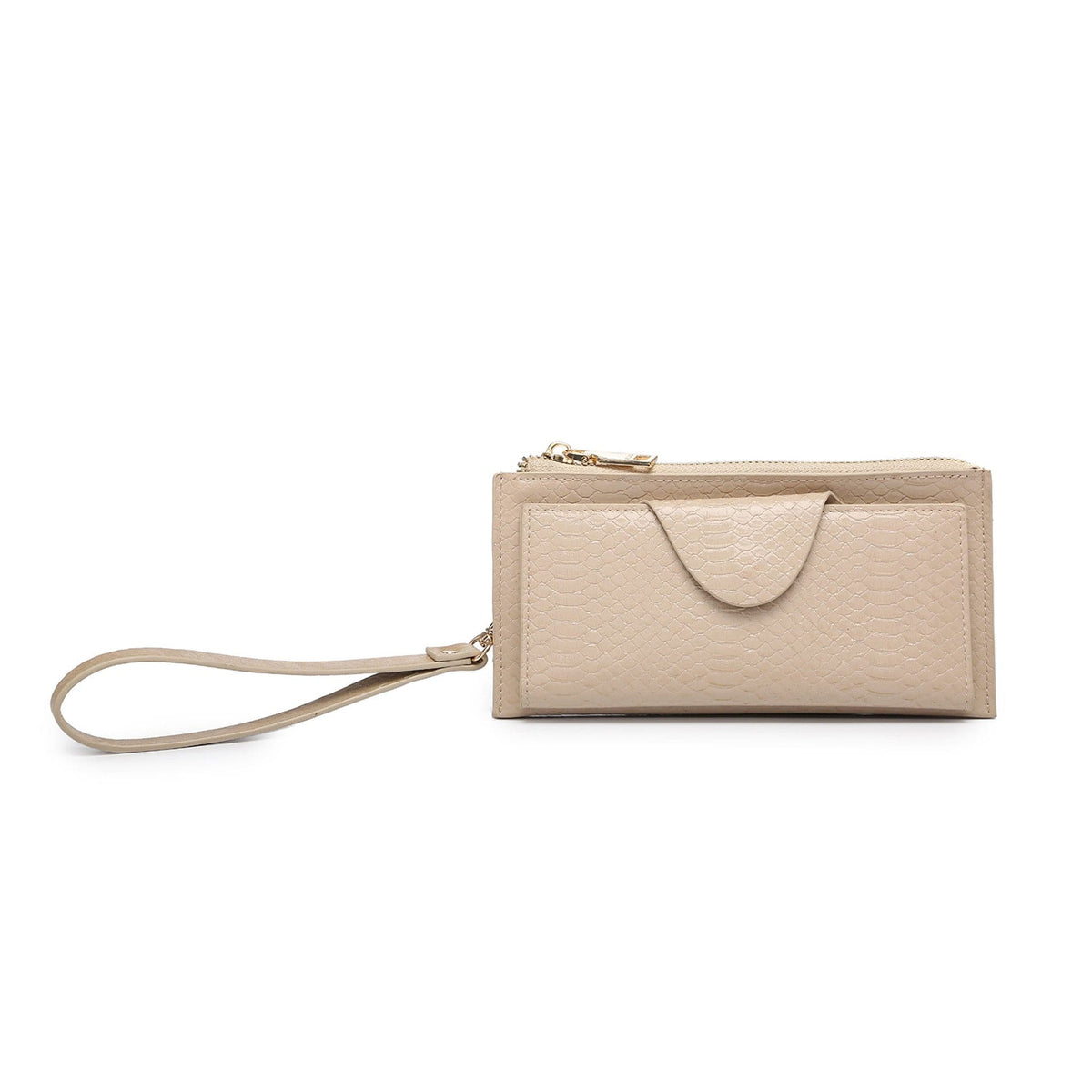 WL0004SNK Kyla Snake RFID Wallet w/ Snap and Zip Closure - MiMi Wholesale