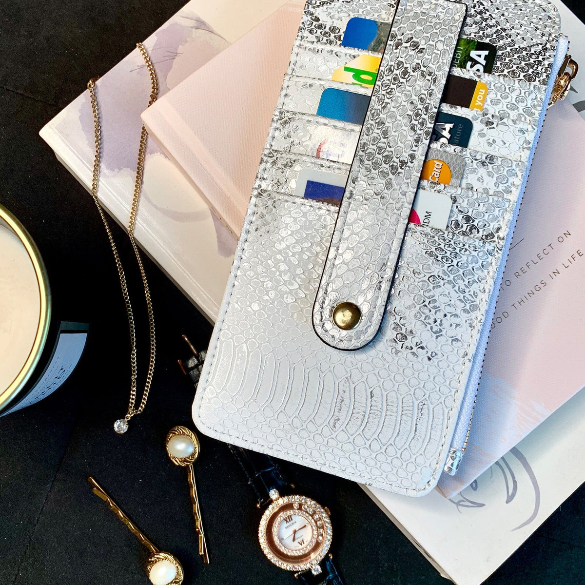 WL1889 Saige Slim Card Holder Wallet - MiMi Wholesale