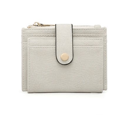 WL1904 Mini Snap Button Wallet & Cardholder w/ Zipper Pocket - MiMi Wholesale