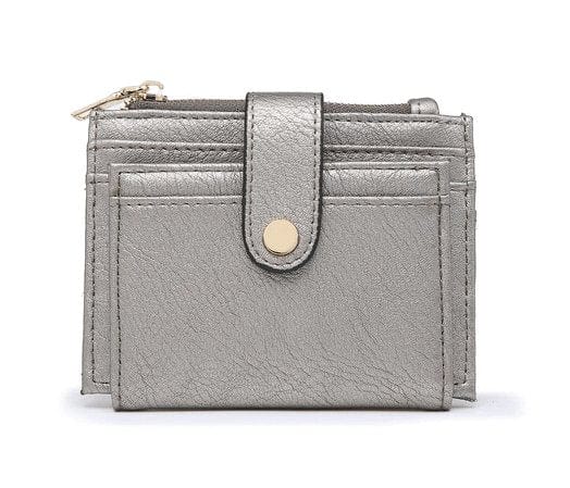 WL1904 Mini Snap Button Wallet & Cardholder w/ Zipper Pocket - MiMi Wholesale