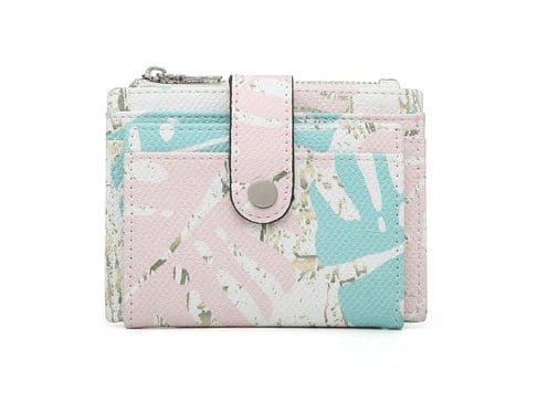 WL1904 Mini Snap Button Wallet & Cardholder w/ Zipper Pocket - MiMi Wholesale