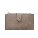 WL1969RF Two Compartment Snap Button Wallet w/ Zipper - MiMi Wholesale