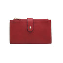 WL1969RF Two Compartment Snap Button Wallet w/ Zipper - MiMi Wholesale