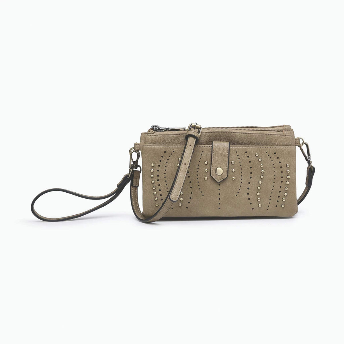 WL2229 Ayra Studded Front Wallet/Clutch/Crossbody - MiMi Wholesale