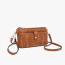 WL2229 Ayra Studded Front Wallet/Clutch/Crossbody - MiMi Wholesale