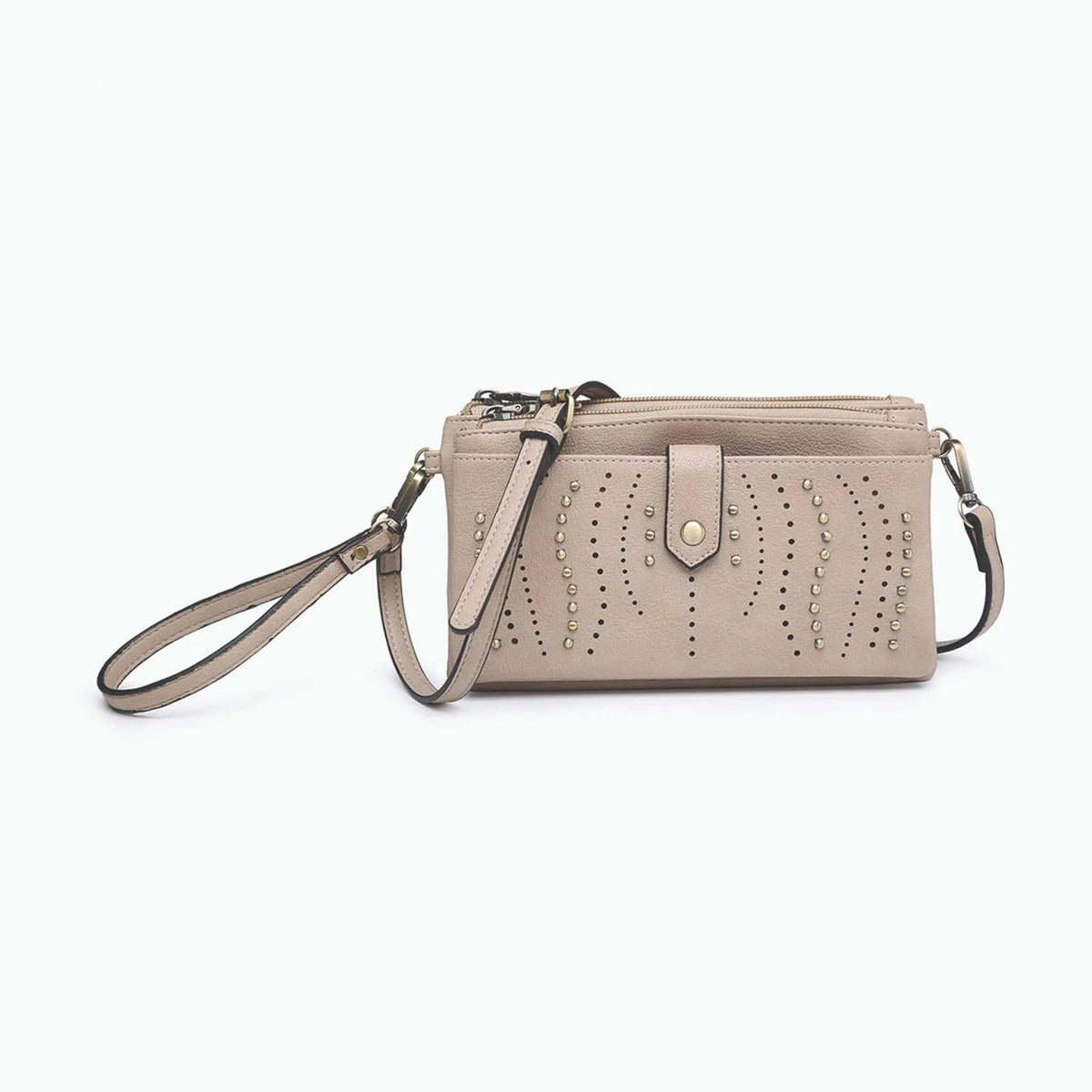 WL2229 Ayra Studded Front Wallet/Clutch/Crossbody - MiMi Wholesale