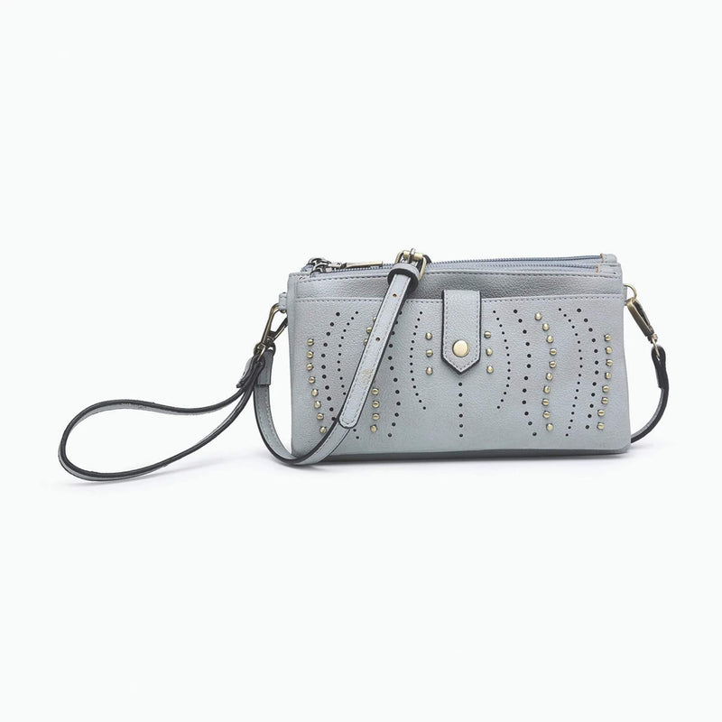 WL2229 Ayra Studded Front Wallet/Clutch/Crossbody - MiMi Wholesale