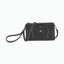 WL2229 Ayra Studded Front Wallet/Clutch/Crossbody - MiMi Wholesale