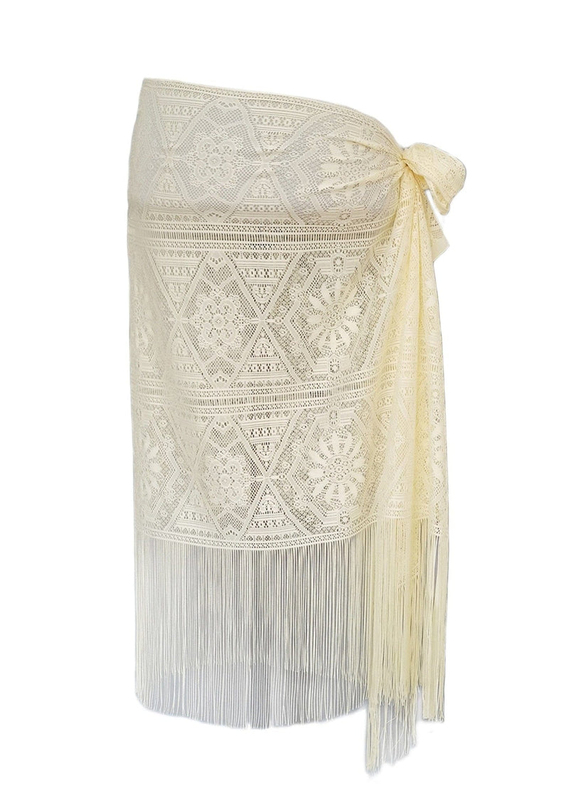 WLS210174 Stacy Mesh Fringe Sarong - MiMi Wholesale