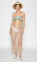 WLS210175 Diana Solid Mesh Sarong - MiMi Wholesale