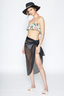 WLS210175 Diana Solid Mesh Sarong - MiMi Wholesale
