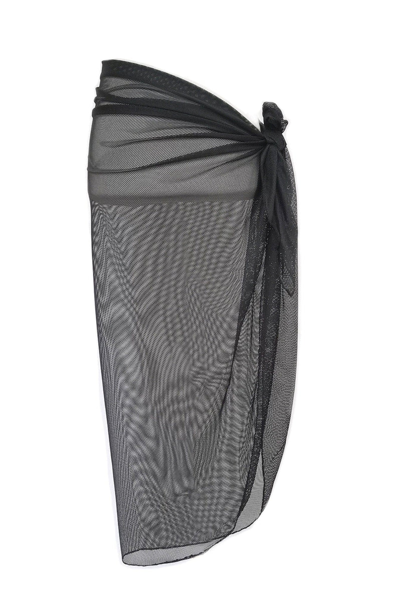 WLS210175 Diana Solid Mesh Sarong - MiMi Wholesale