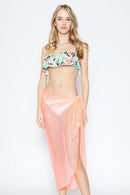 WLS210175 Diana Solid Mesh Sarong - MiMi Wholesale