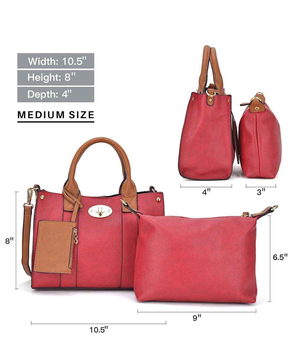 WU061 Cameran 3-in-1 Boxy Satchel & Crossbody - MiMi Wholesale