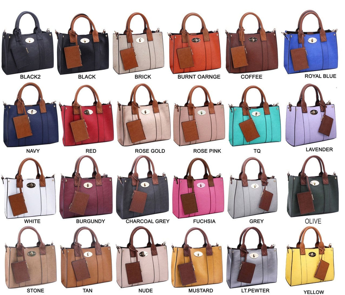 WU061 Cameran 3-in-1 Boxy Satchel & Crossbody - MiMi Wholesale